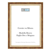 Cornice Classica su Misura - Modello Botero Foglia Oro e Mogano